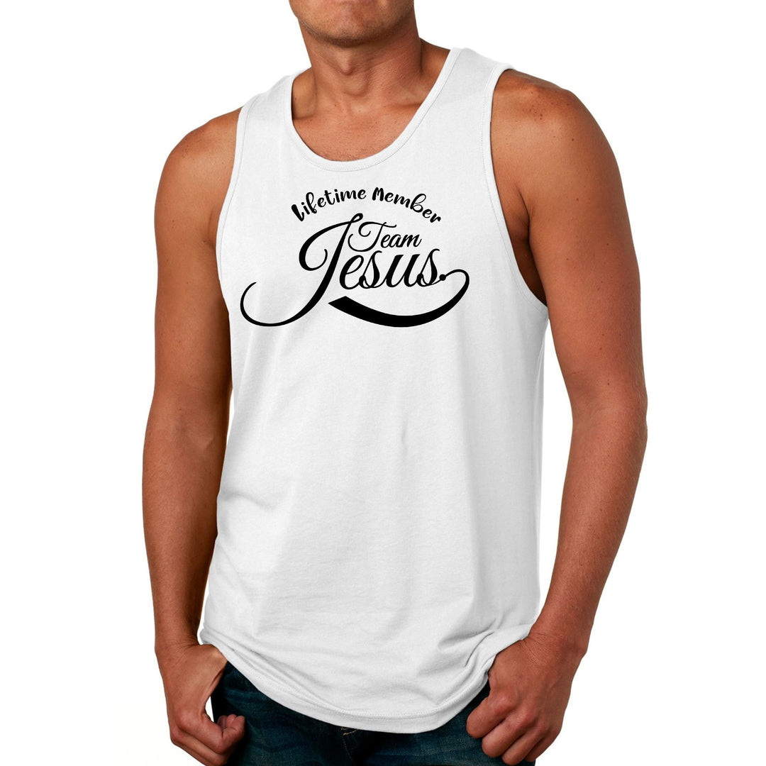 Mens Fitness Tank Top Graphic T-shirt Lifetime Member Team Jesus - Mens | Tank