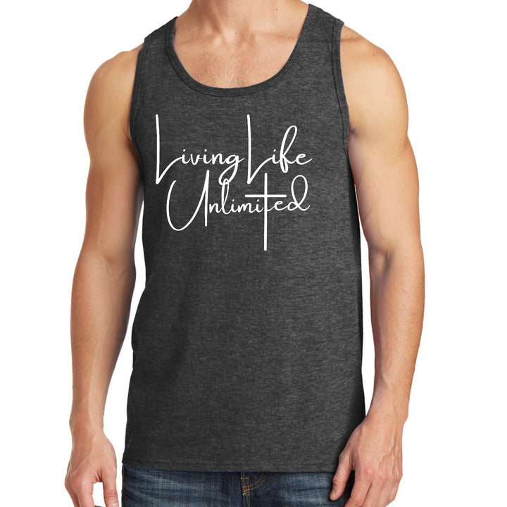 Mens Fitness Tank Top Graphic T-shirt Living Life Unlimited - Mens | Tank Tops