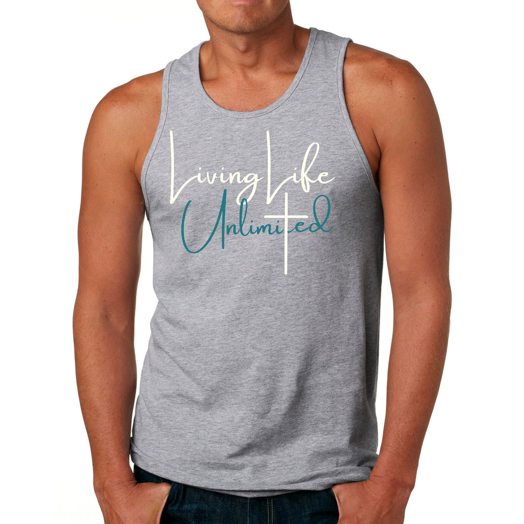 Mens Fitness Tank Top Graphic T-shirt Living Life Unlimited - Mens | Tank Tops