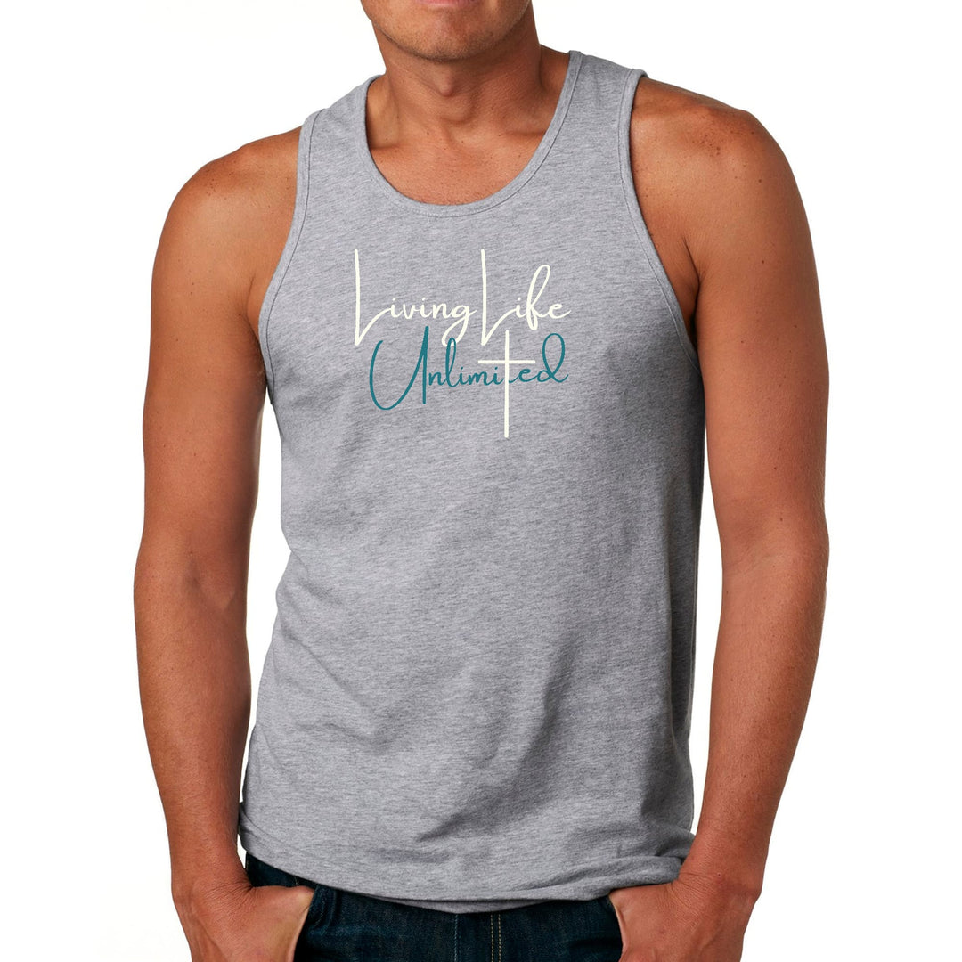 Mens Fitness Tank Top Graphic T-shirt Living Life Unlimited - Mens | Tank Tops