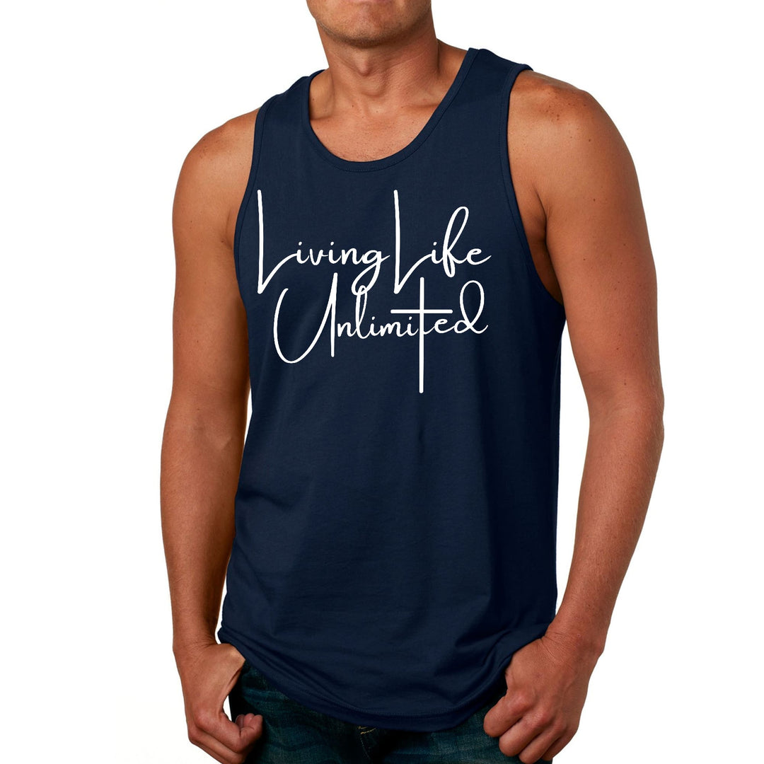 Mens Fitness Tank Top Graphic T-shirt Living Life Unlimited - Mens | Tank Tops