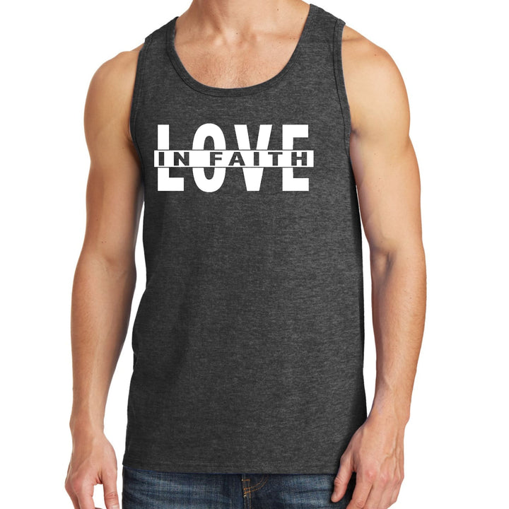 Mens Fitness Tank Top Graphic T-shirt Love in Faith - Mens | Tank Tops