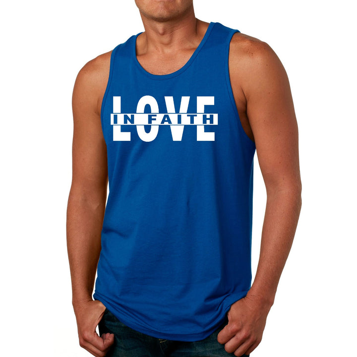 Mens Fitness Tank Top Graphic T-shirt Love in Faith - Mens | Tank Tops