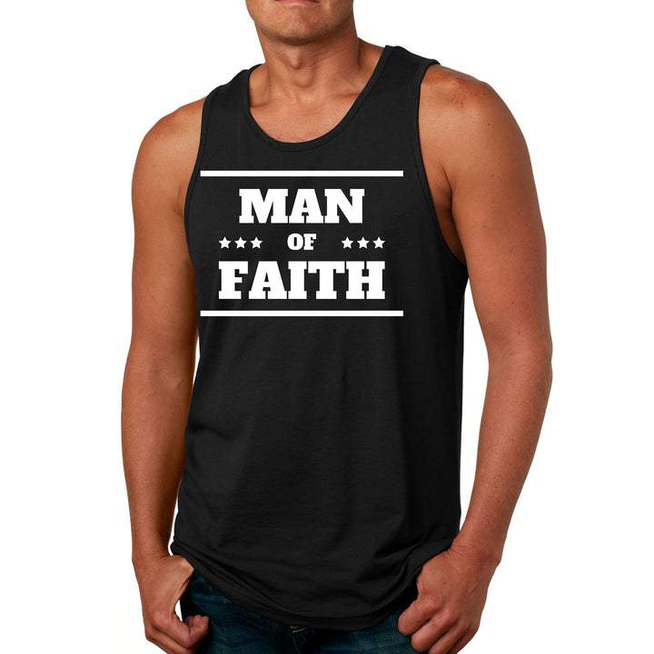 Mens Fitness Tank Top Graphic T-shirt Man of Faith - Mens | Tank Tops