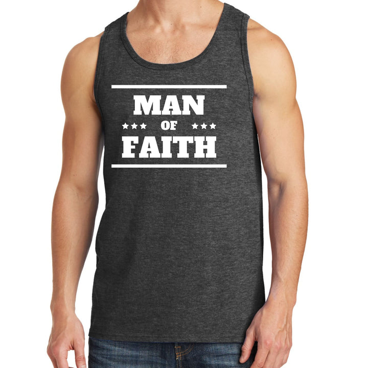 Mens Fitness Tank Top Graphic T-shirt Man of Faith - Mens | Tank Tops