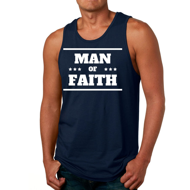 Mens Fitness Tank Top Graphic T-shirt Man of Faith - Mens | Tank Tops