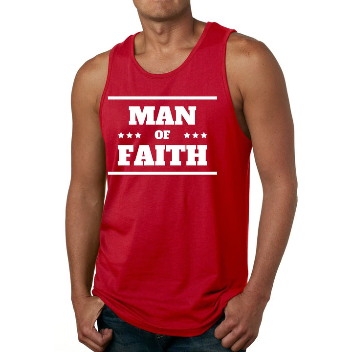 Mens Fitness Tank Top Graphic T-shirt Man of Faith - Mens | Tank Tops