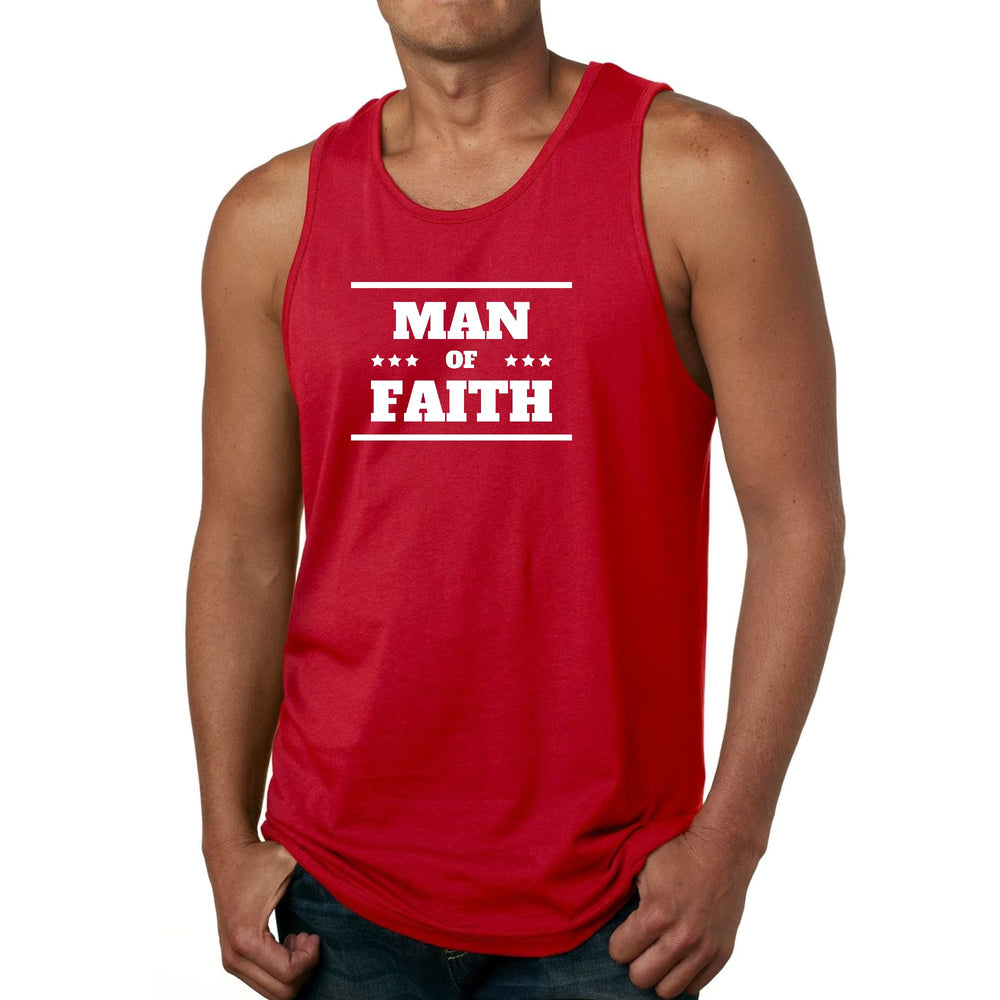 Mens Fitness Tank Top Graphic T-shirt Man Of Faith - Mens | Tank Tops