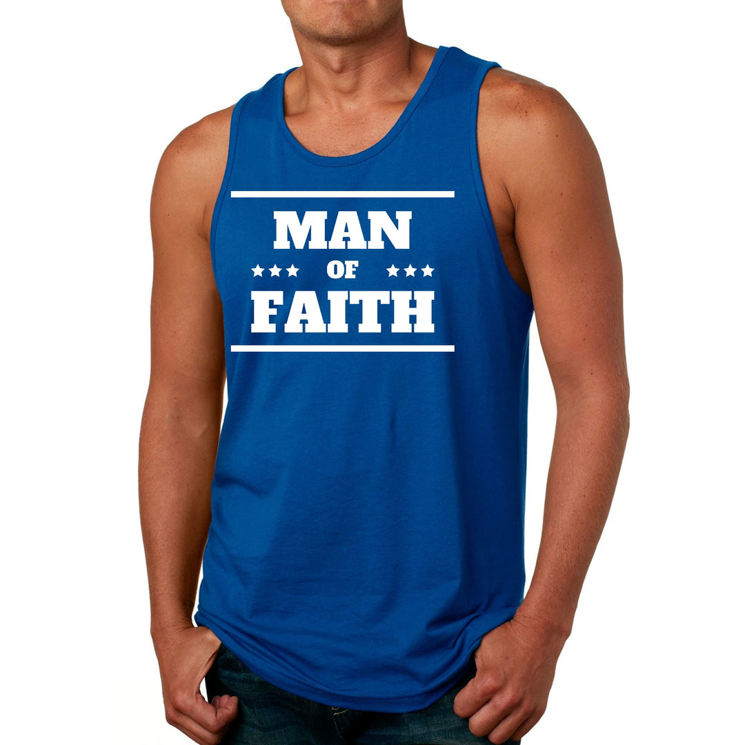 Mens Fitness Tank Top Graphic T-shirt Man of Faith - Mens | Tank Tops