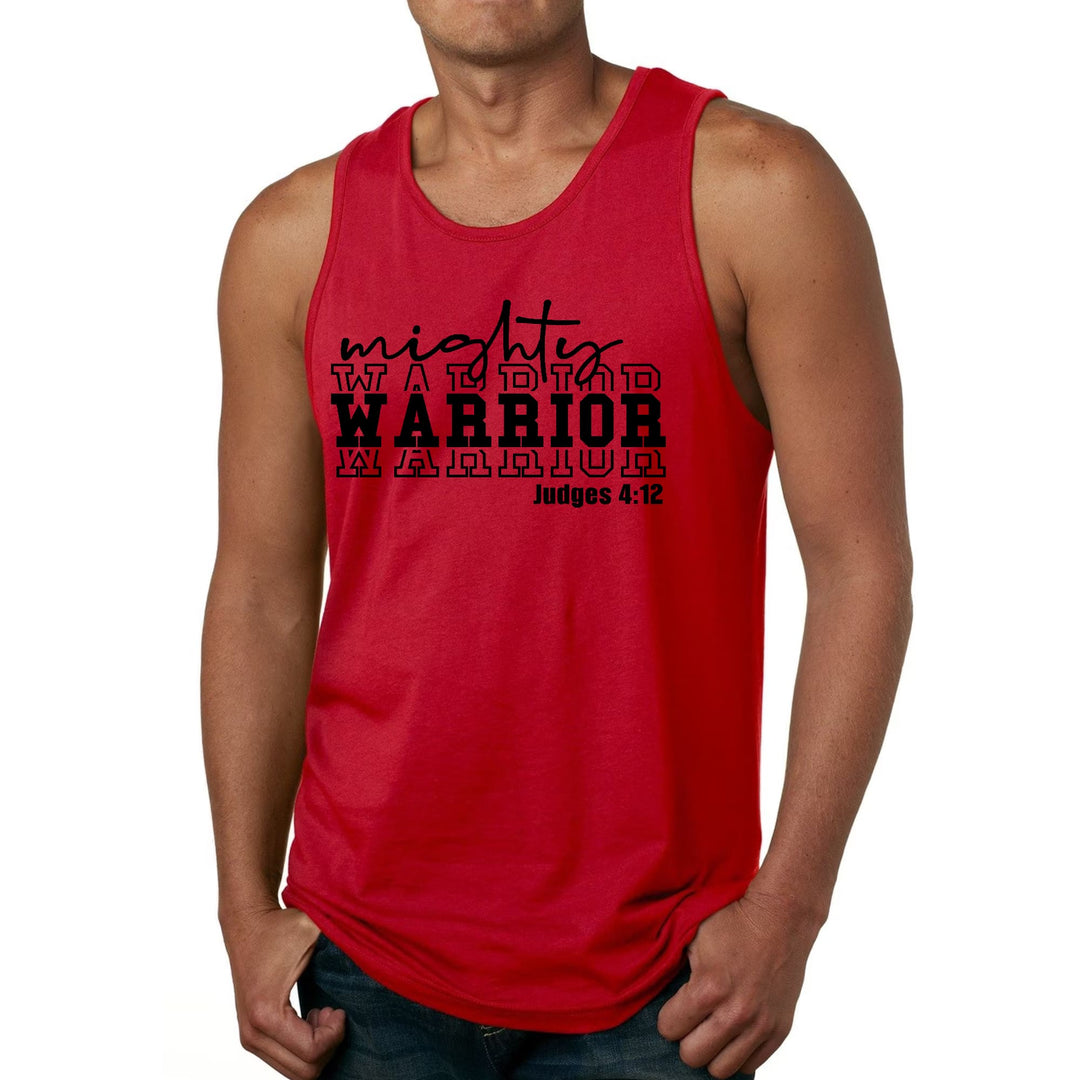 Mens Fitness Tank Top Graphic T-shirt Mighty Warrior Black - Mens | Tank Tops