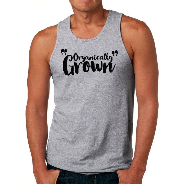 Mens Fitness Tank Top Graphic T-shirt Organically Grown - Affirmation - Mens