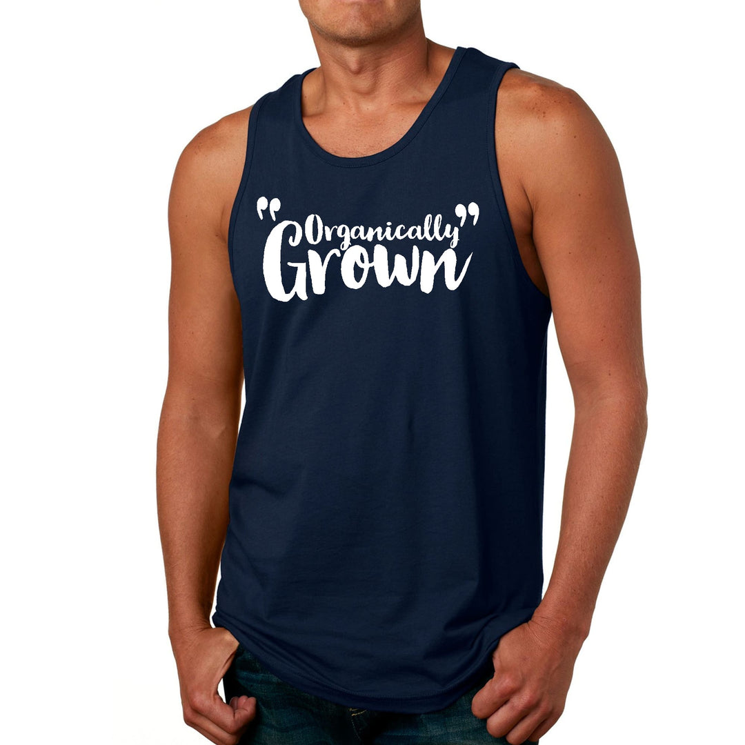 Mens Fitness Tank Top Graphic T-shirt Organically Grown - Affirmation - Mens