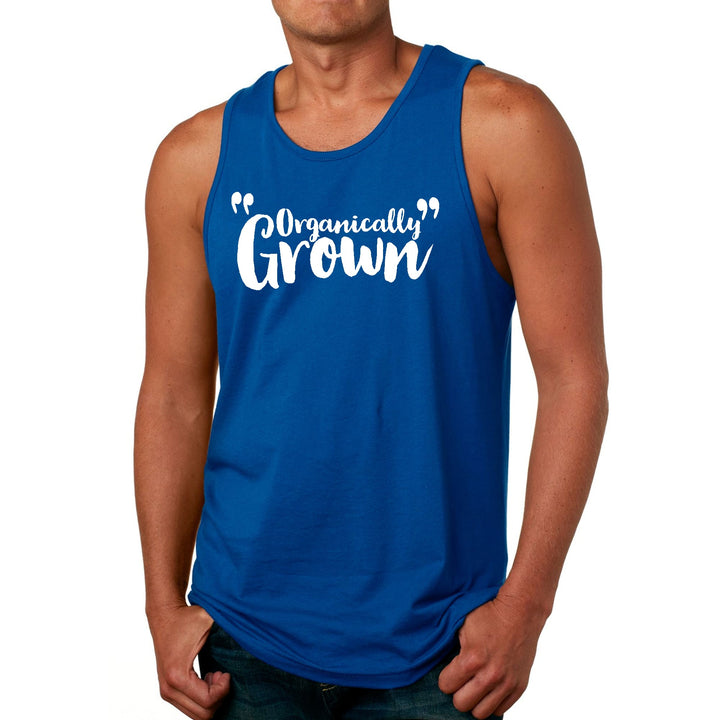 Mens Fitness Tank Top Graphic T-shirt Organically Grown - Affirmation - Mens