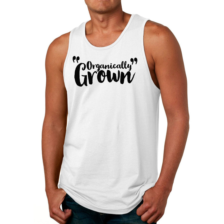 Mens Fitness Tank Top Graphic T-shirt Organically Grown - Affirmation - Mens