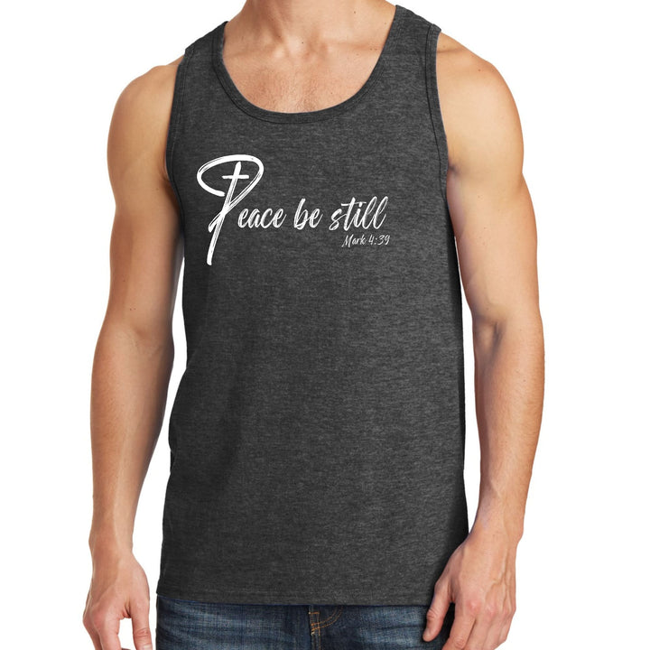 Mens Fitness Tank Top Graphic T-shirt Peace be Still - Mens | Tank Tops