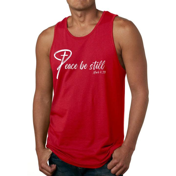 Mens Fitness Tank Top Graphic T-shirt Peace be Still - Mens | Tank Tops