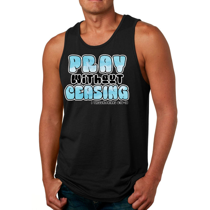 Mens Fitness Tank Top Graphic T-shirt Pray Without Ceasing, - Mens | Tank Tops