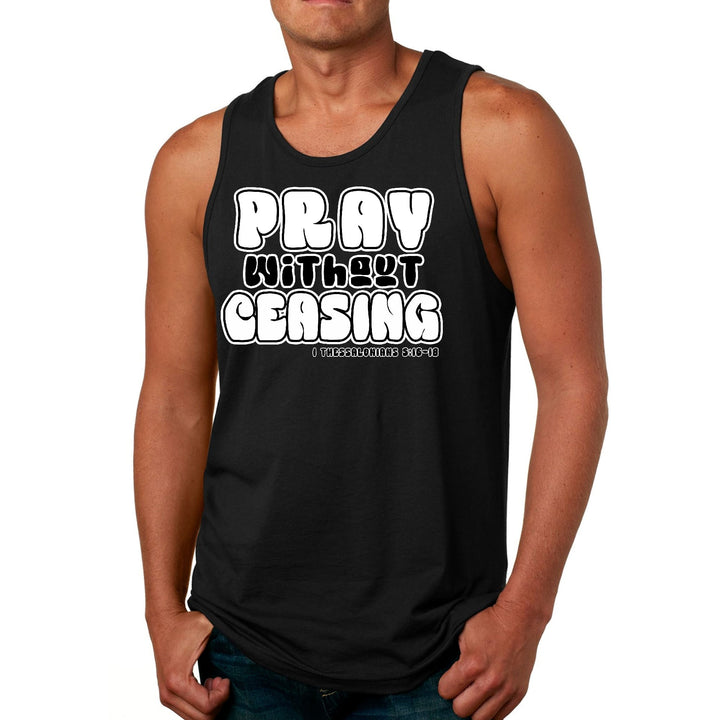 Mens Fitness Tank Top Graphic T-shirt Pray Without Ceasing, - Mens | Tank Tops