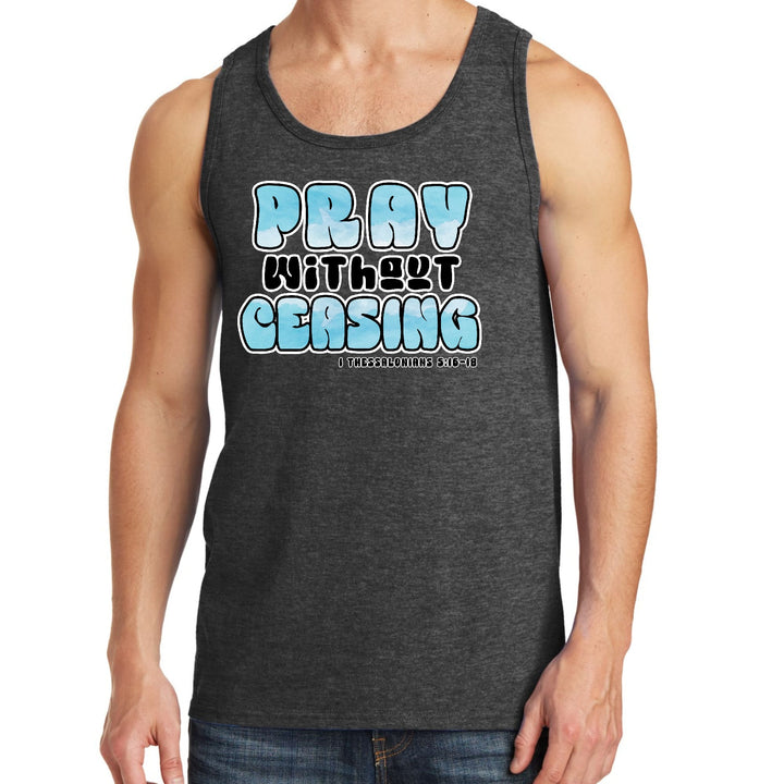 Mens Fitness Tank Top Graphic T-shirt Pray Without Ceasing, - Mens | Tank Tops