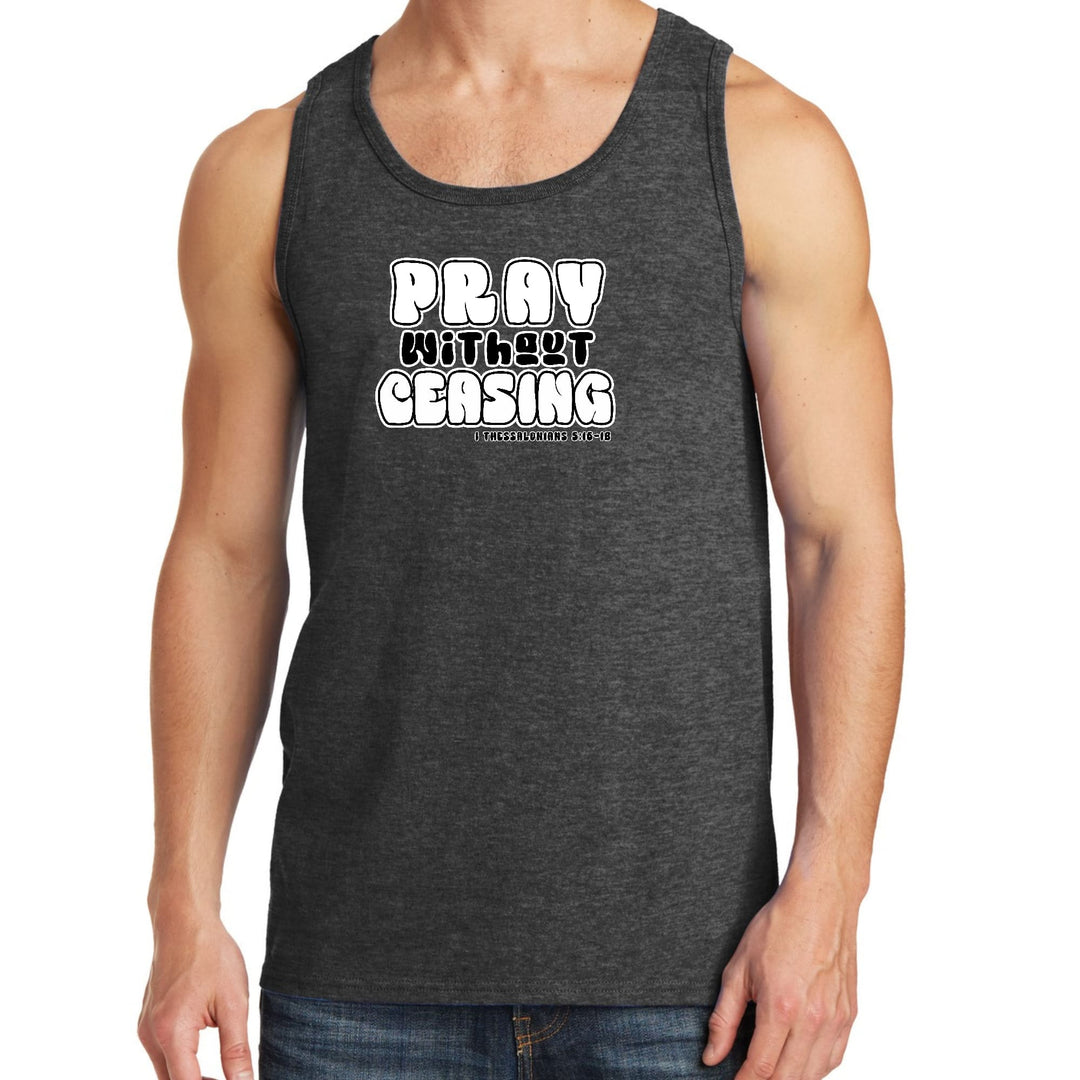 Mens Fitness Tank Top Graphic T-shirt Pray Without Ceasing, - Mens | Tank Tops