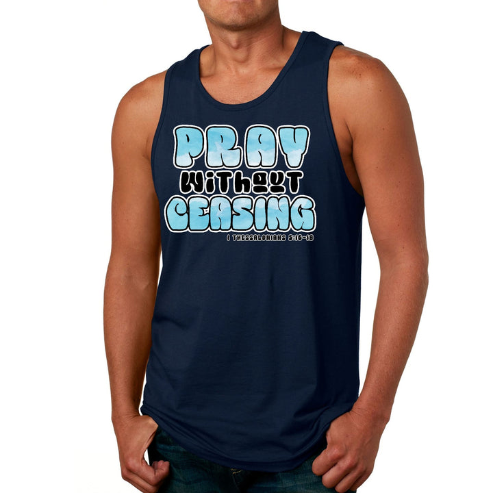 Mens Fitness Tank Top Graphic T-shirt Pray Without Ceasing, - Mens | Tank Tops