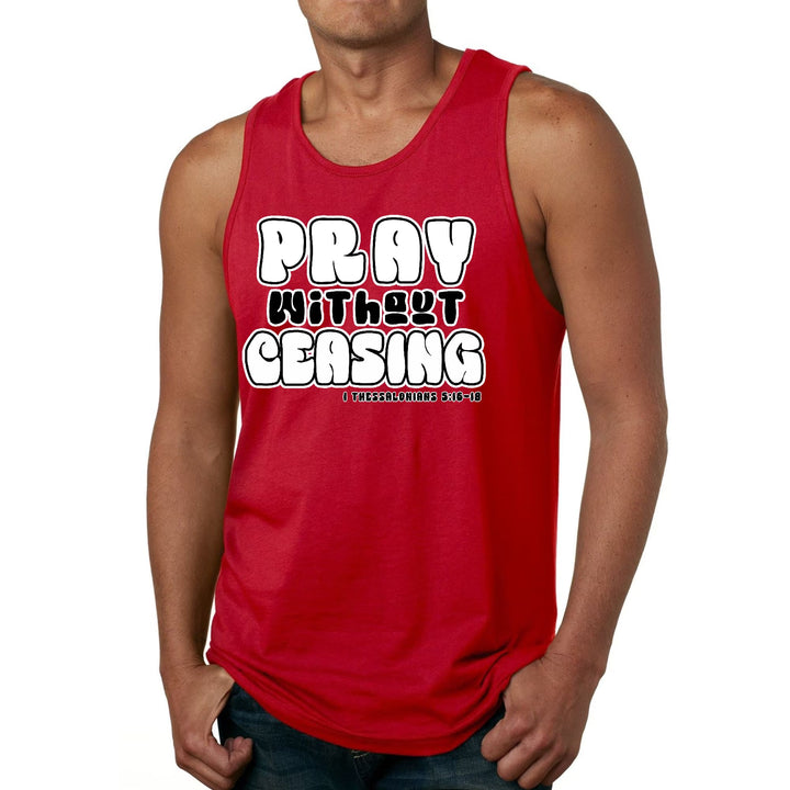 Mens Fitness Tank Top Graphic T-shirt Pray Without Ceasing, - Mens | Tank Tops