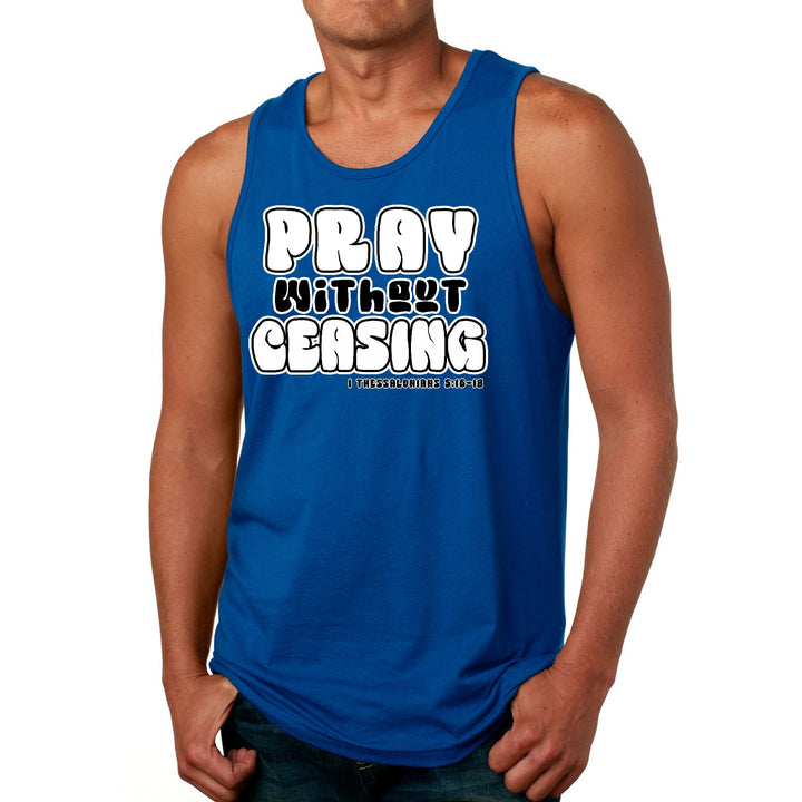 Mens Fitness Tank Top Graphic T-shirt Pray Without Ceasing, - Mens | Tank Tops