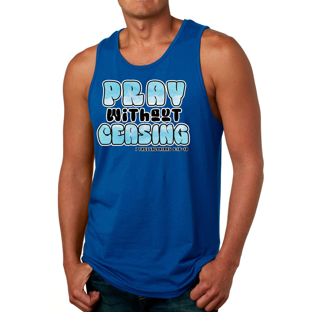 Mens Fitness Tank Top Graphic T-shirt Pray Without Ceasing, - Mens | Tank Tops