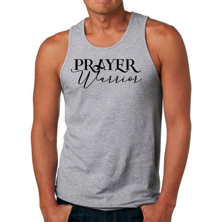 Mens Fitness Tank Top Graphic T-shirt Prayer Warrior Script Style - Mens | Tank