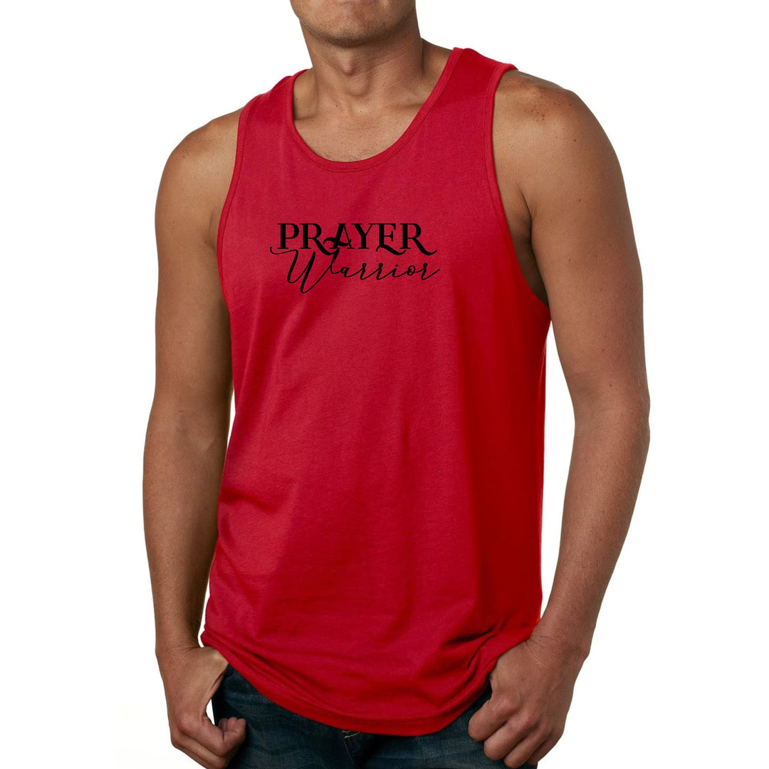 Mens Fitness Tank Top Graphic T-shirt Prayer Warrior Script Style - Mens | Tank