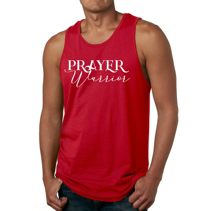 Mens Fitness Tank Top Graphic T-shirt Prayer Warrior Script Style - Mens | Tank