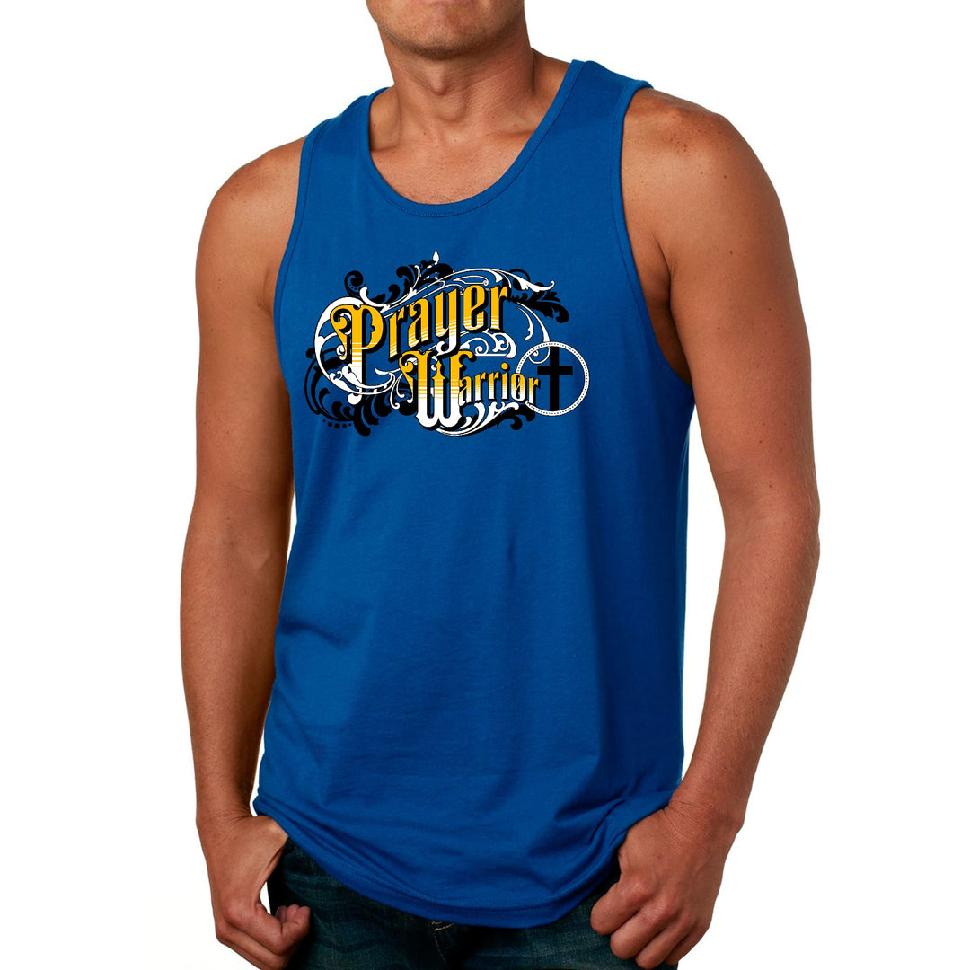 Mens Fitness Tank Top Graphic T-shirt Prayer Warrior Victorian Style - Mens