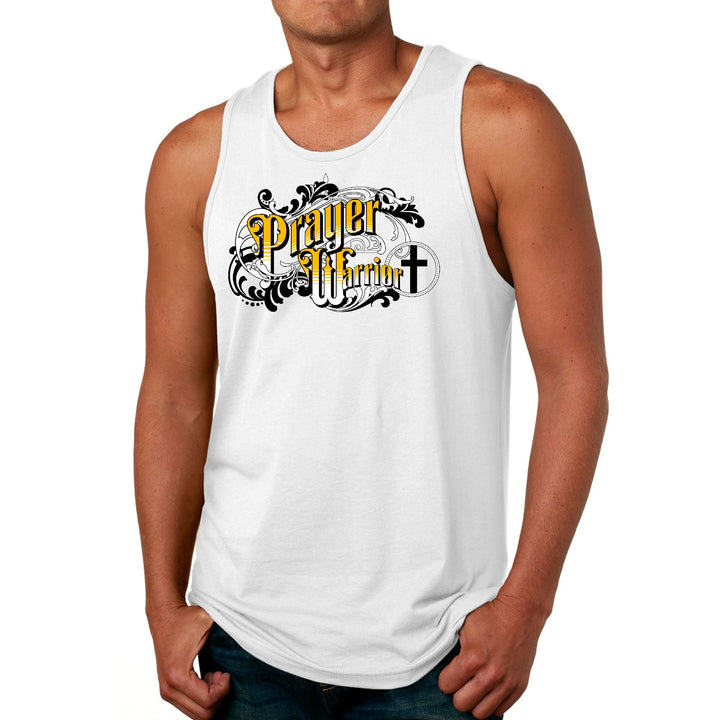 Mens Fitness Tank Top Graphic T-shirt Prayer Warrior Victorian Style - Mens