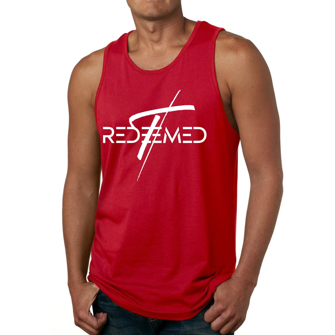 Mens Fitness Tank Top Graphic T-shirt Redeemed Cross - Mens | Tank Tops