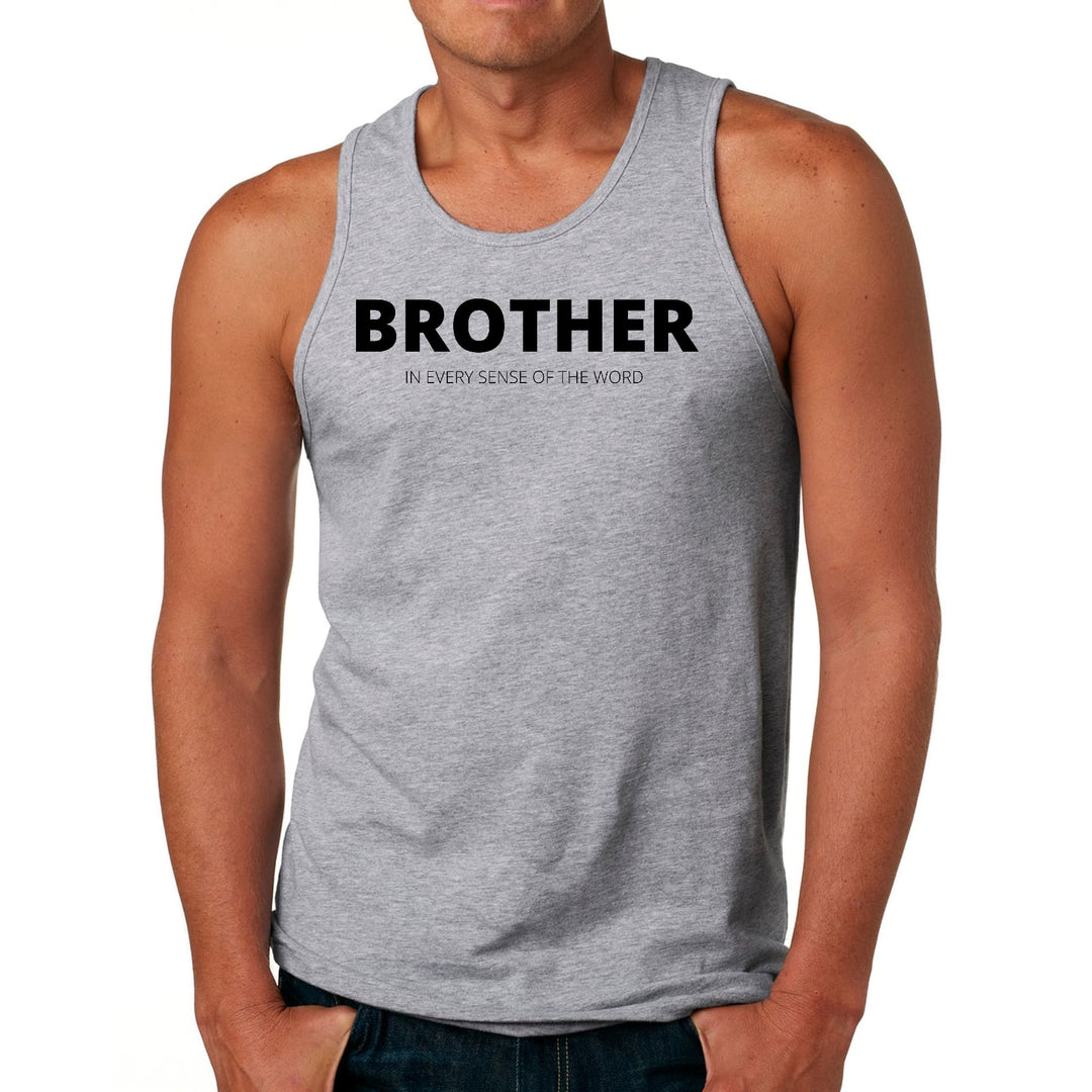 Mens Fitness Tank Top Graphic T-shirt Say it Soul Brother (in Every - Mens