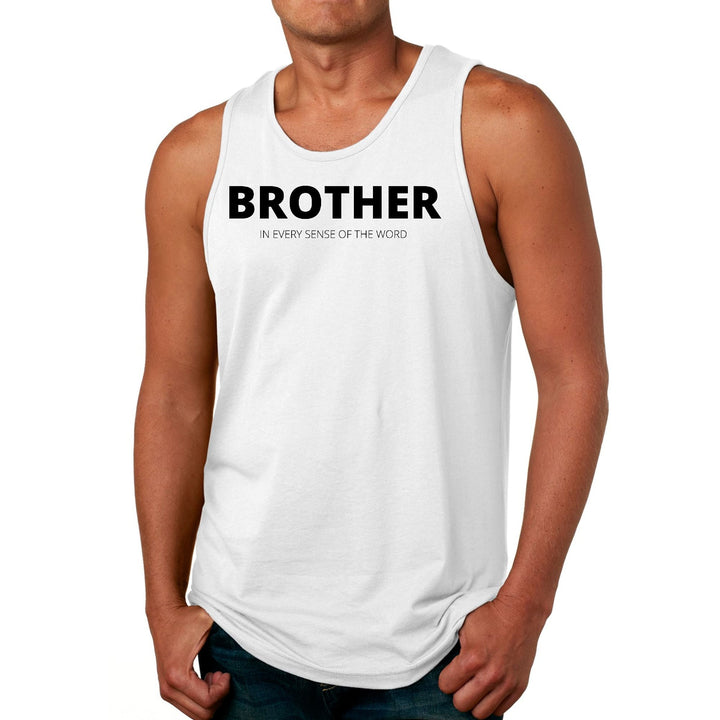 Mens Fitness Tank Top Graphic T-shirt Say it Soul Brother (in Every - Mens