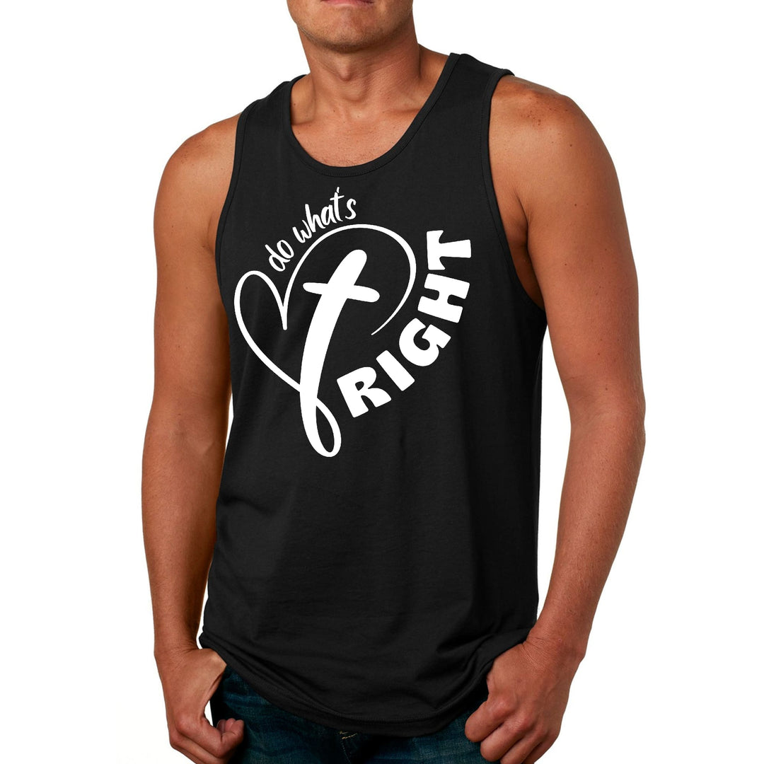 Mens Fitness Tank Top Graphic T-shirt Say it Soul - do What’s Right - Mens