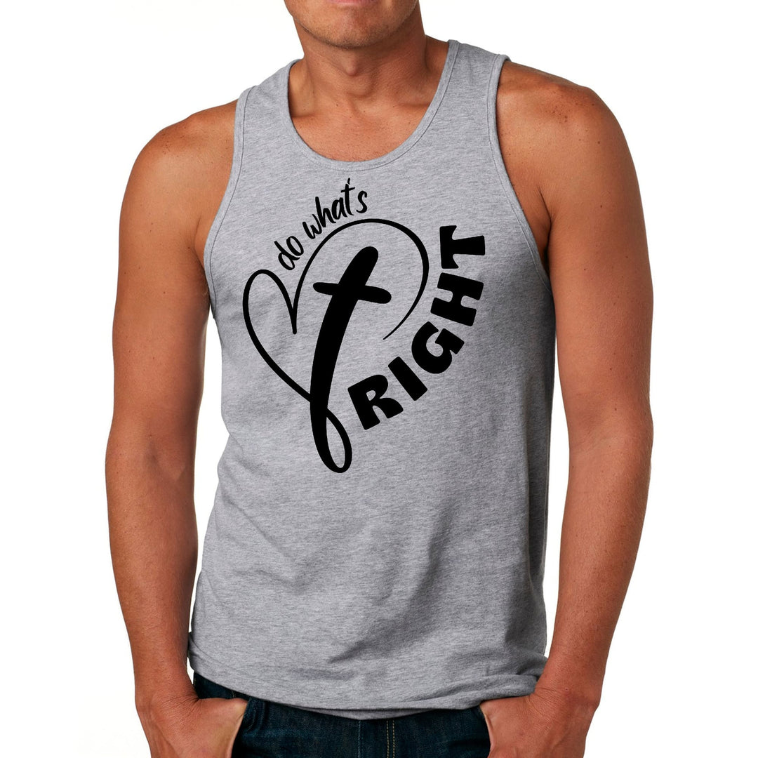 Mens Fitness Tank Top Graphic T-shirt Say it Soul - do What’s Right - Mens