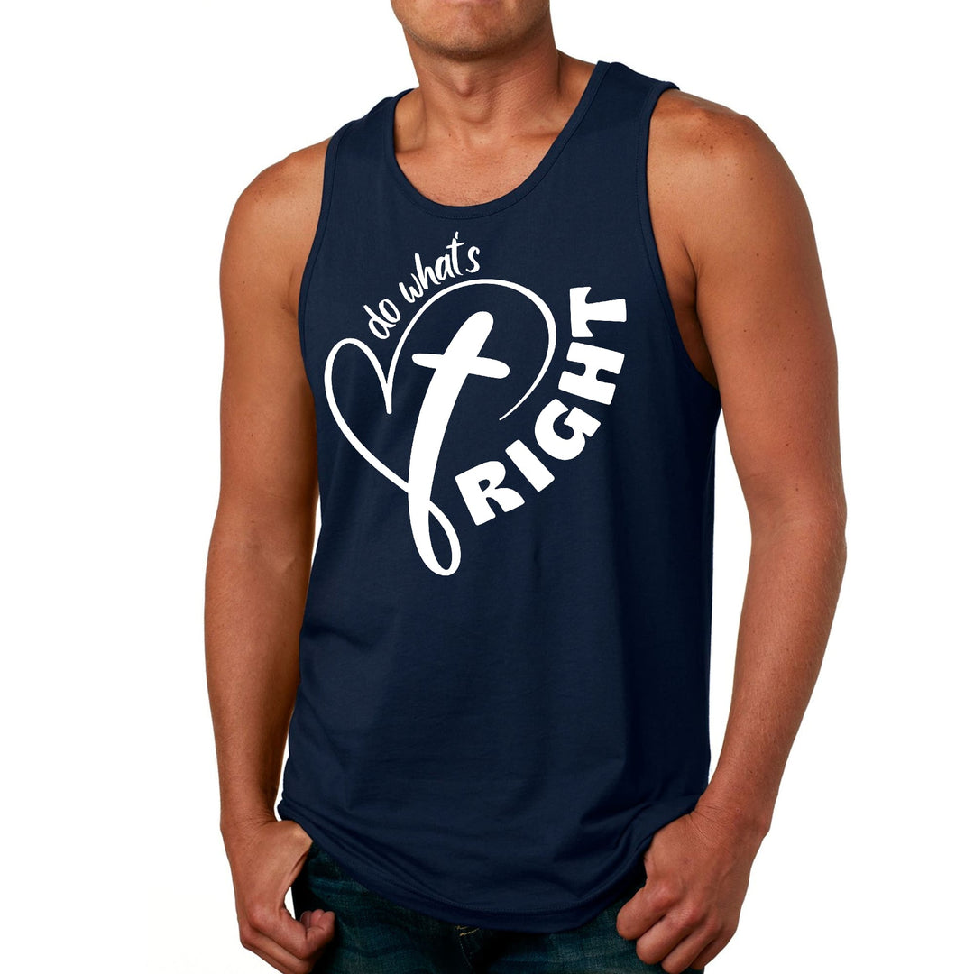 Mens Fitness Tank Top Graphic T-shirt Say it Soul - do What’s Right - Mens