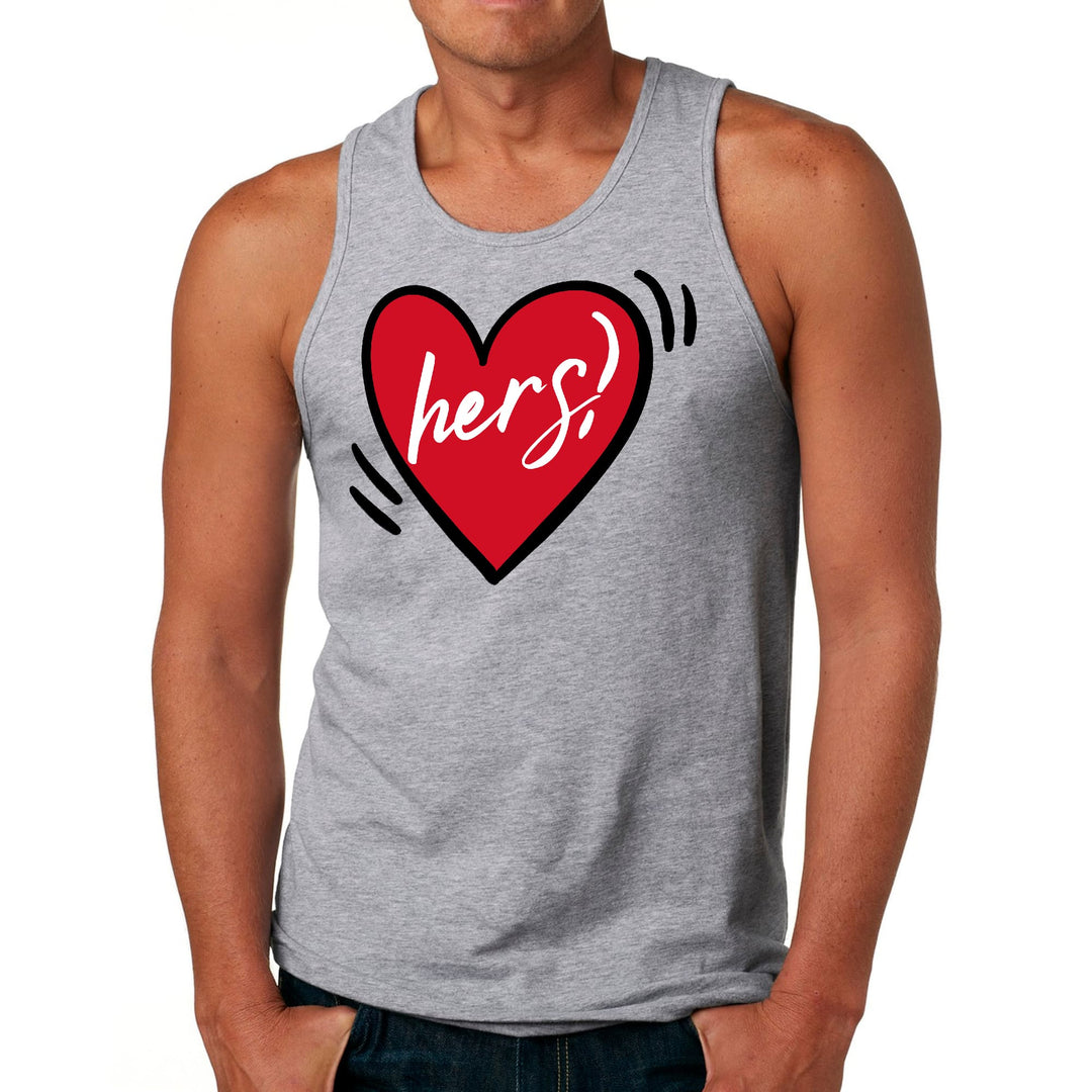 Mens Fitness Tank Top Graphic T-shirt Say it Soul Her Heart Couples - Mens