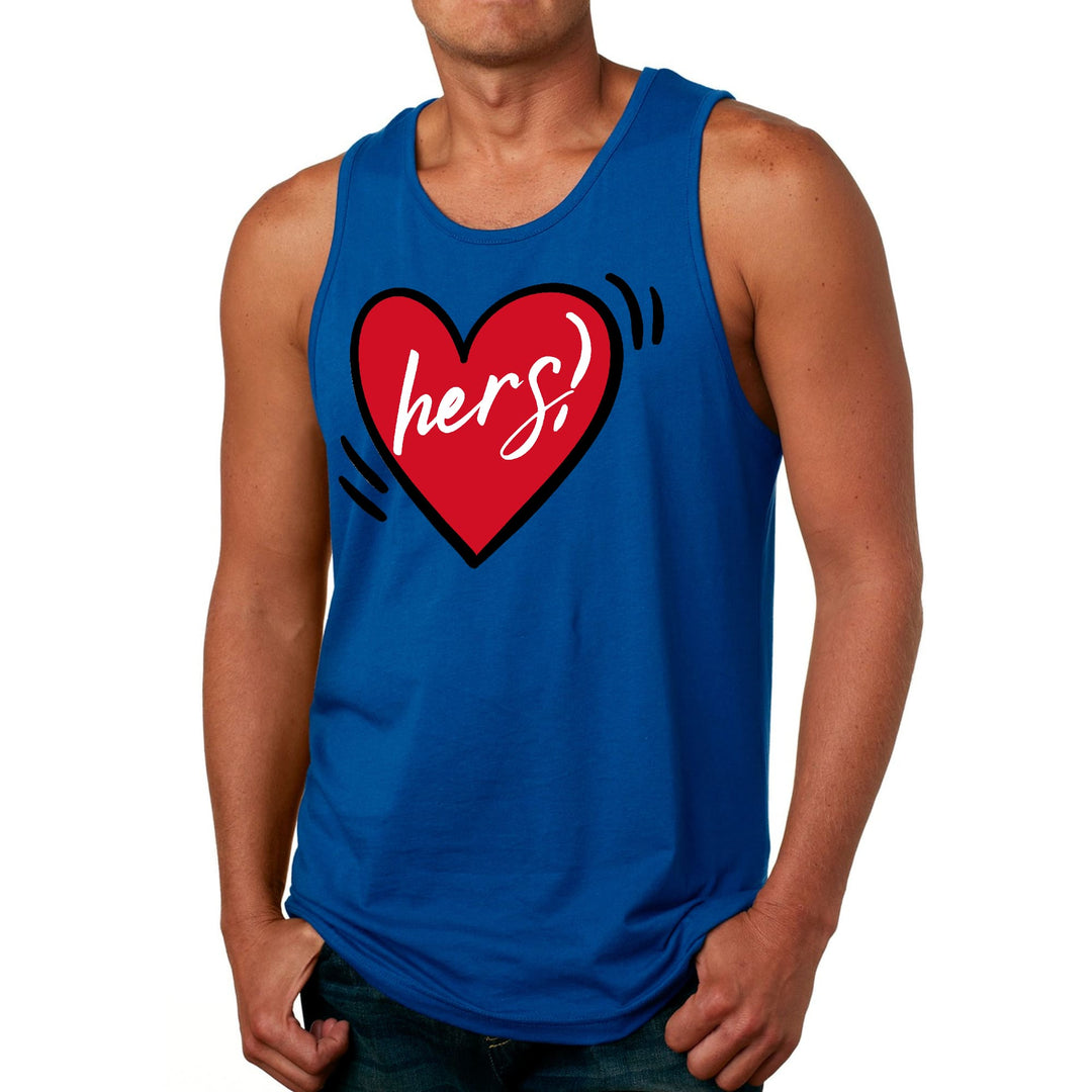 Mens Fitness Tank Top Graphic T-shirt Say it Soul Her Heart Couples - Mens