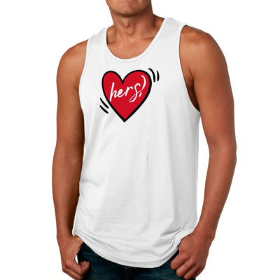 Mens Fitness Tank Top Graphic T-shirt Say It Soul Her Heart Couples - Mens