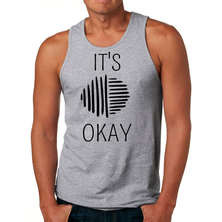 Mens Fitness Tank Top Graphic T-shirt Say it Soul its Okay Black - Mens | Tank