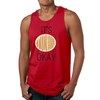 Mens Fitness Tank Top Graphic T-shirt Say It Soul Its Okay Black - Mens | Tank