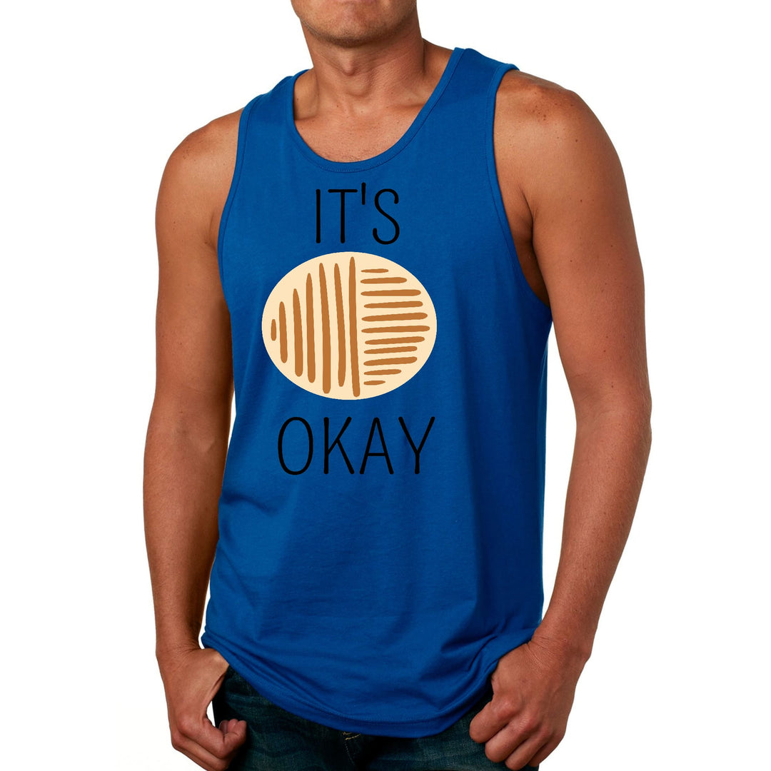 Mens Fitness Tank Top Graphic T-shirt Say it Soul its Okay Black - Mens | Tank