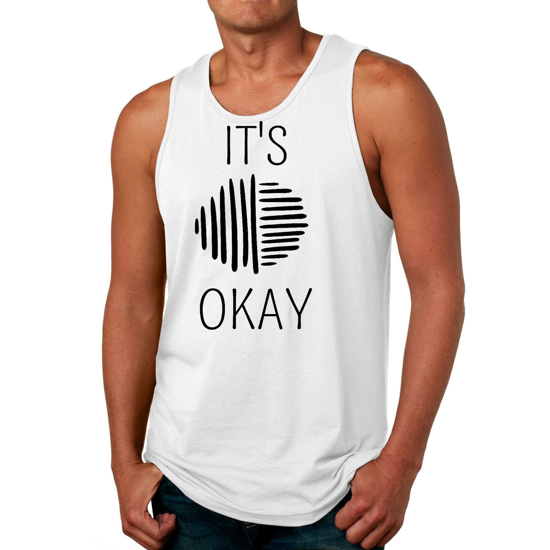 Mens Fitness Tank Top Graphic T-shirt Say it Soul its Okay Black - Mens | Tank