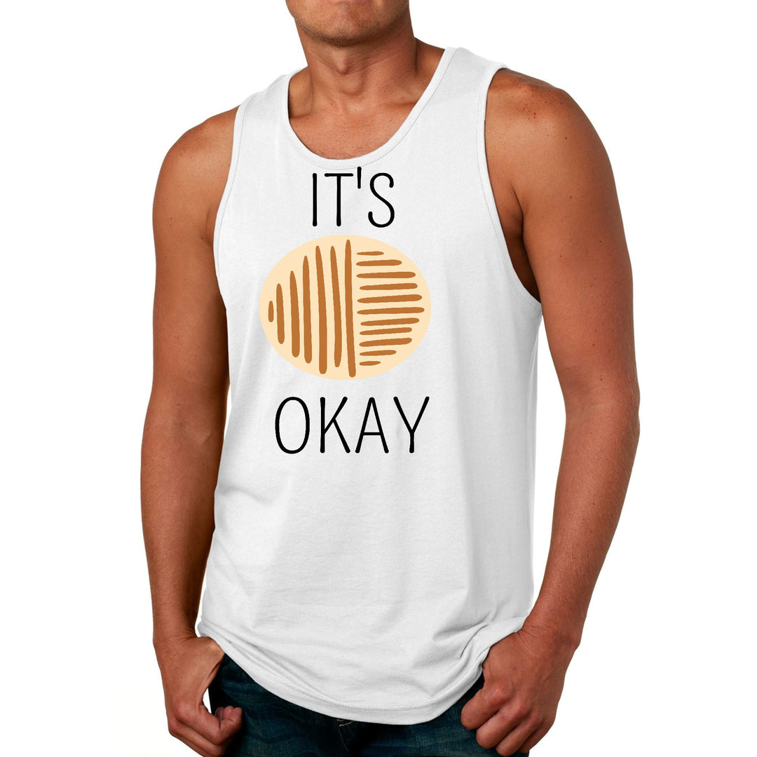 Mens Fitness Tank Top Graphic T-shirt Say it Soul its Okay Black - Mens | Tank