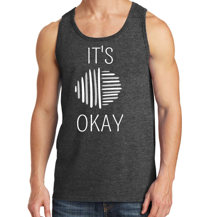 Mens Fitness Tank Top Graphic T-shirt Say it Soul its Okay Grey - Mens | Tank