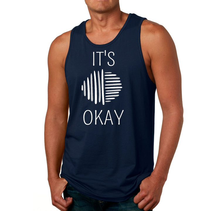 Mens Fitness Tank Top Graphic T-shirt Say It Soul Its Okay Grey - Mens | Tank