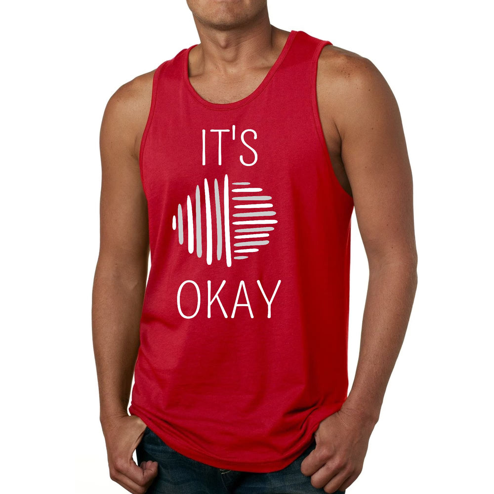 Mens Fitness Tank Top Graphic T-shirt Say it Soul its Okay Grey - Mens | Tank